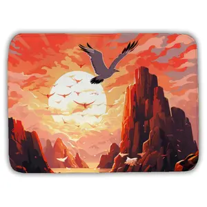 212 MAIN Isles of Omen Orange Microfiber Rectangle Traditional Absorbent Bath Mat - 17x24 in, Splash-Resistant, Machine Washable Shower Accessory, Stylish Home Decor Accent (MWW C1BM1724O12KIY)