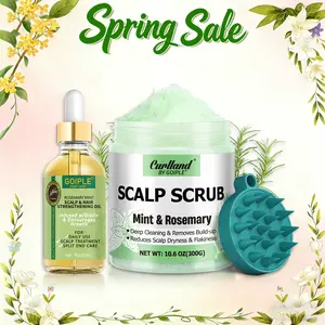 Goiple Rosemary Scalp Exfoliator & Clarifying Shampoo Scalp Scrub - 3-in-1 Pure Deep Cleanser Treatment with Mint Oil for Scalp Calming & Natural Volume Boosting. Natural Haircare Formula to Moisturize & Prevent Hair Damage