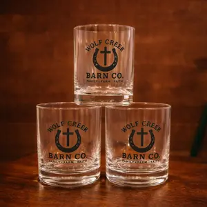 Custom Engraved Wiskey Glasses- Set of 8