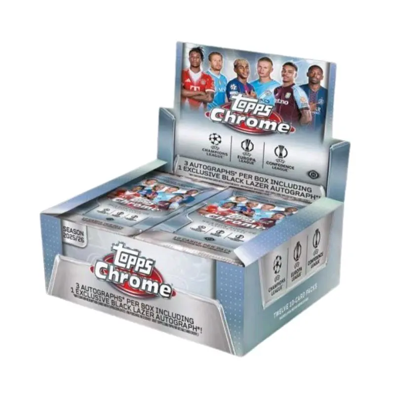 2025/26 Topps Chrome UEFA Club Competitions Soccer Hobby Jumbo Box