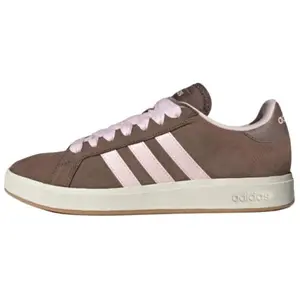 Adidas Grand Court Base 00s Classic Comfort Low-Top Casual Walking Trainer Footwear - Unisex Brown Pink Flats, Durable Thin Sole, House White Official Maison Mihara Shoes