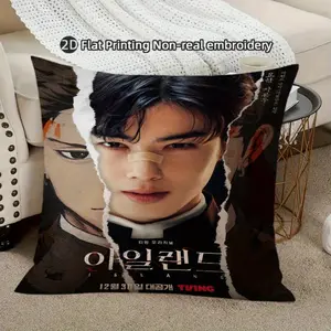 1pc 18x18inch/45x45cm pillowcase with Cha Eun Woo as the theme Suitable for living rooms bedroom sofas and music themed decorations(pillow inserts not included)