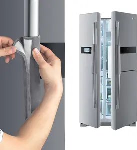 LMMAKE Velvet Refrigerator Door Handle Covers Set of 2 Keep Kitchen Appliance Clean from Smudges Drips Food Stains Oil Handmade Decor Protector for Fridge Ovens Dishwashers