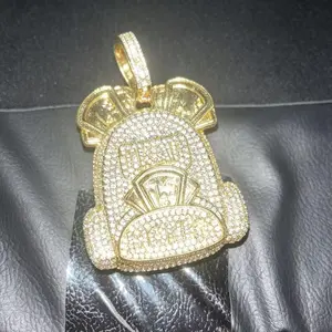 2080 Iced Out Trap Money Backpack Pendant Necklace - Street Style Rapper Hip Hop Jewelry for Hustlers summerwins