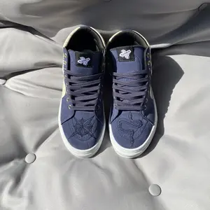 Navy blue retro myth snake-eye high-top skate shoes | Full sizes 36–48, plus size friendly | American street niche fashion sneakers