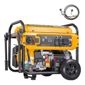 VEVOR Portable Generator, Gasoline 13500W Peak Watt & LPG 12000W Peak Watt Dual Fuel Generator, Home Backup Generators with Electric Start, Gasoline & LPG Powered, CO Sensor, 20A & 50A Outlets