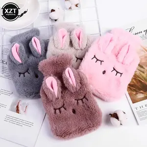 Rabbit-like Plush Hot Water Bottle Lasting Warmth Large-capacity Pouring Water PVC Hand Warmers Warm Water Bags