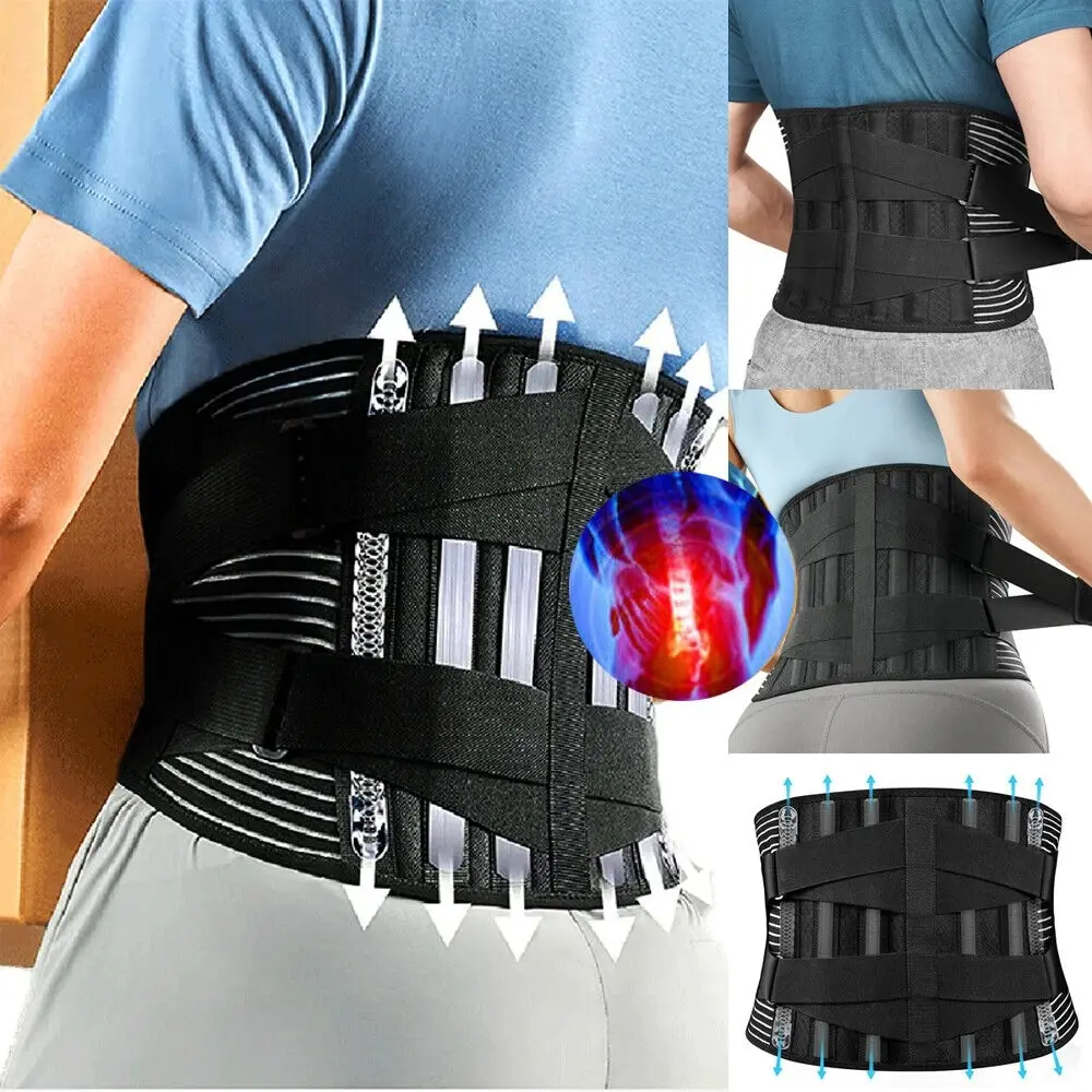 Men's Polyester-Velvet Fabric Body Shaping Shapewear, Black Waist Trainer Girdle with Double Adjustable Bands, Breathable Spandex Compression Layer, Menswear with Stretch Straps
