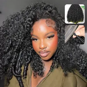 [NEW IN] URody Burmese Curly Drawstring Half Wig Bleached Tiny Knots Pre Everything Glueless Wig Beginner Friendly