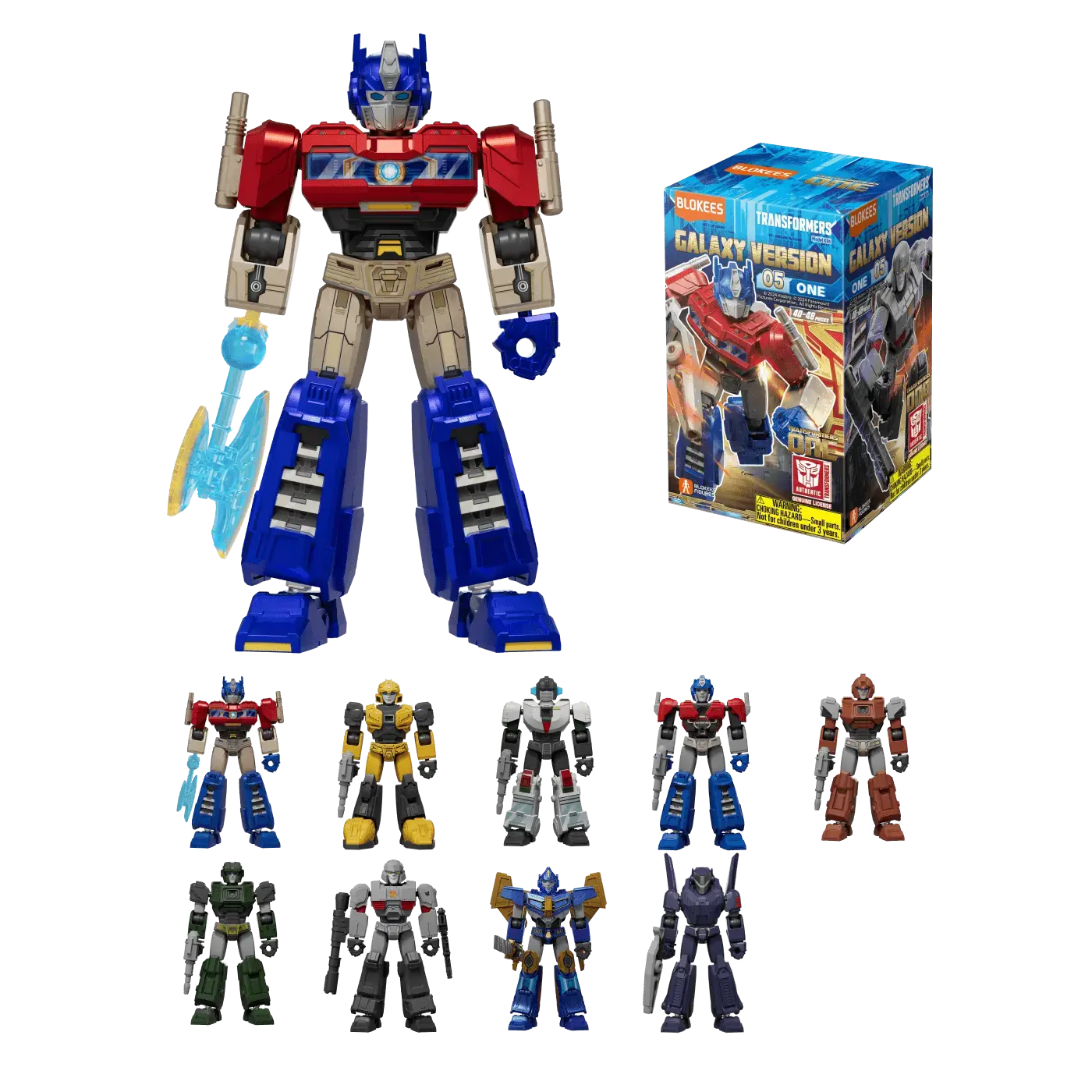Blokees Transformers Galaxy Version 05 ONE - Ultra Magnus, Nemesis Prime, Tarn, Snarl, Smokescreen, Scrapper, Hook, Shockwave