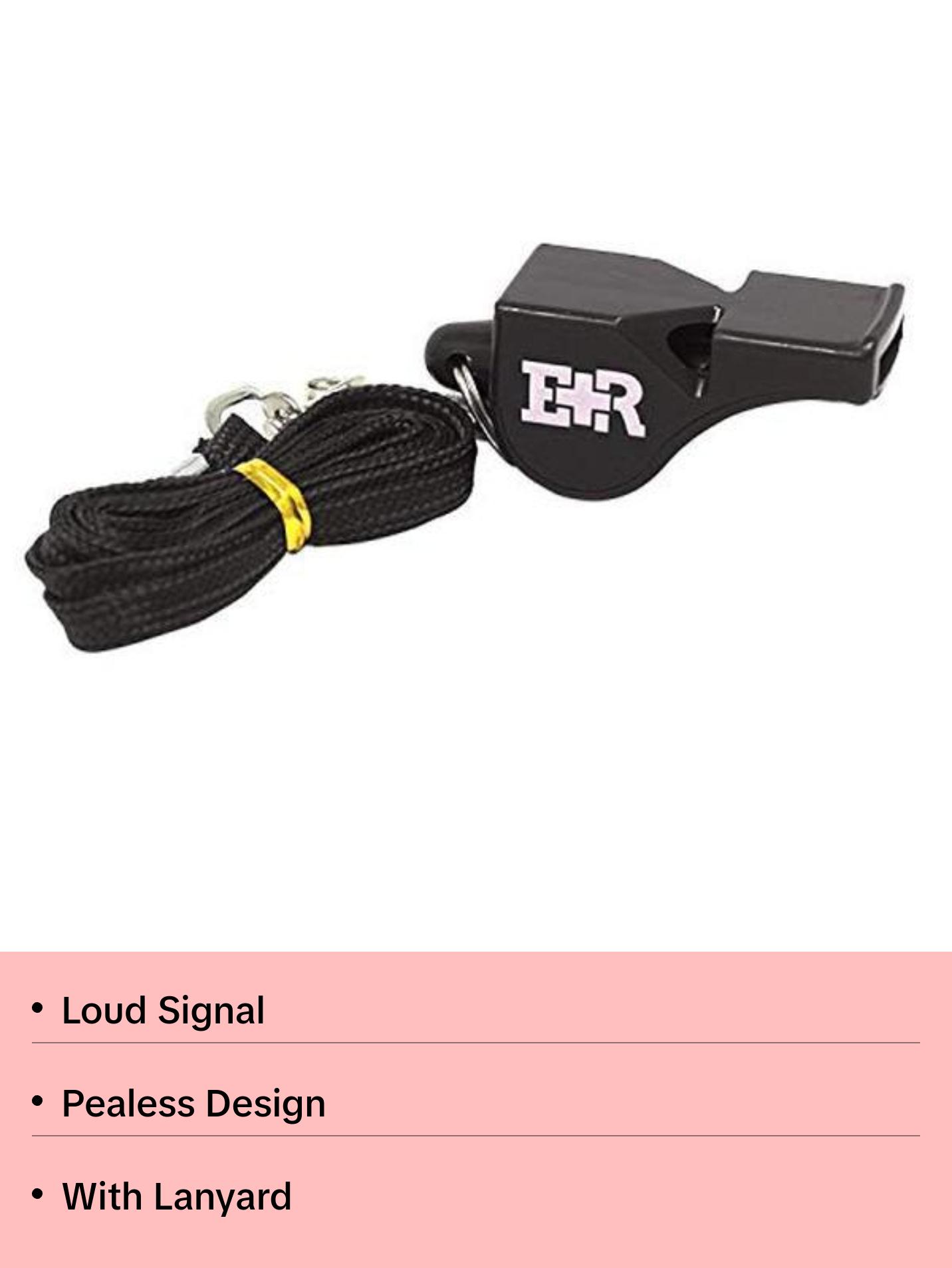 Safety Whistle with Lanyard – Black