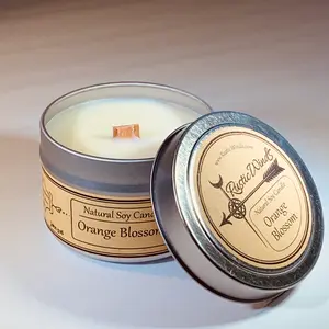 Orange Blossom - Soy Candle Decor Fragrance candles wax premium candle holiday gift candle gift holiday gift natural soy Highly Scented perfect small business first valentine handmade candle buy eco friendly decor present decorative candle woodwick batch