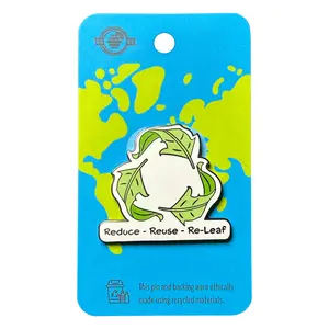 Reduce - Reuse - Re-leaf Pin With Magnet