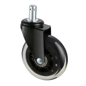 Office Chair Wheel Replacement Set - 5 Caster Wheels, 3-Inch, For Hardwood Floors And Carpet, Heavy Duty Desk Chair Casters, 130 Lb Load Capacity, Universal Fit For Most Chairs, Smooth Roll, Easy Install, Quiet Glide