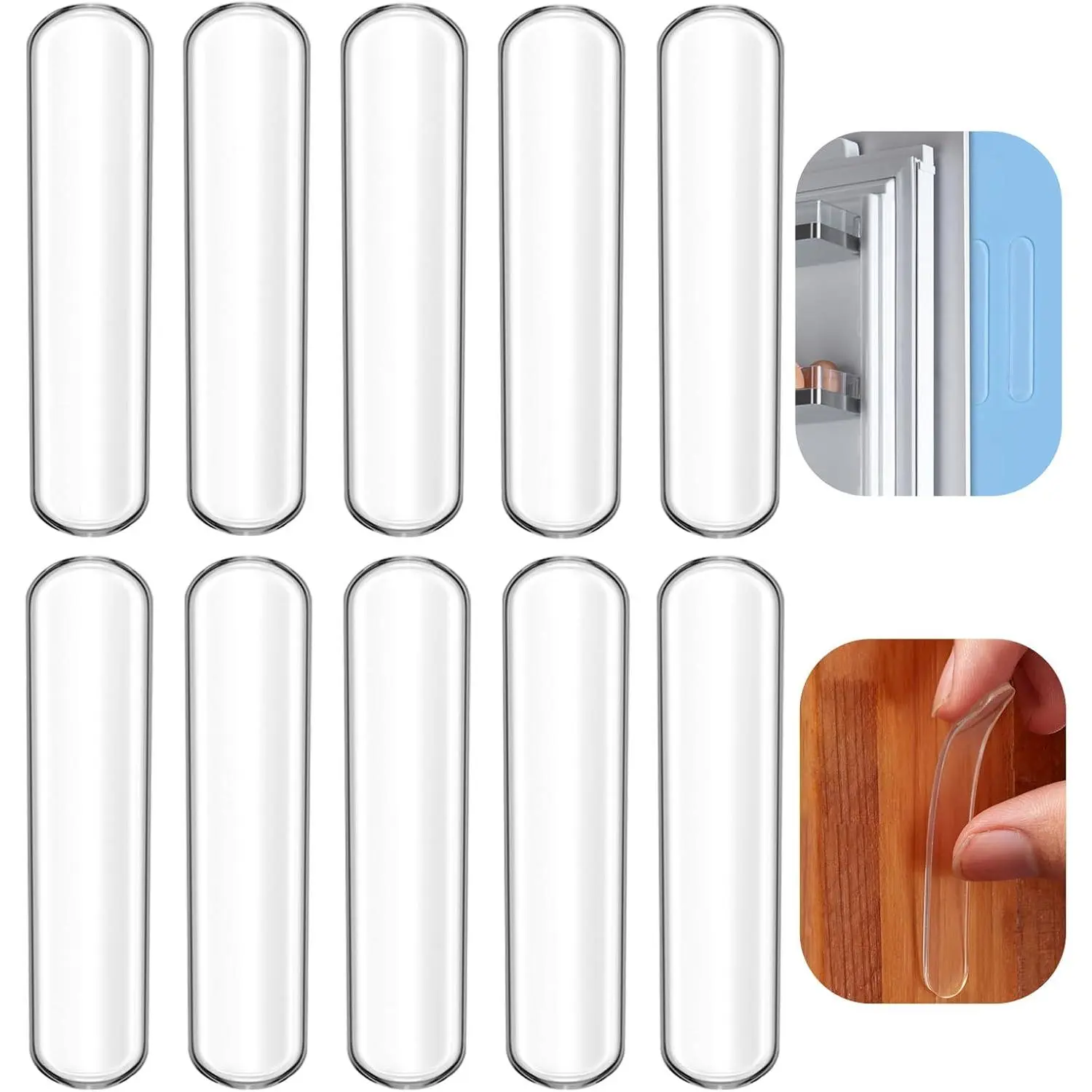 10 count,Wall Bumpers,Door Stoppers,Furniture Bumper,Silencing pad,Anti  pad,Using for Refrigerator door,Entrance doors,Cabinet doors,Toilet covers,Table corners(M, 6.3*1cm(2.48*0.39in)