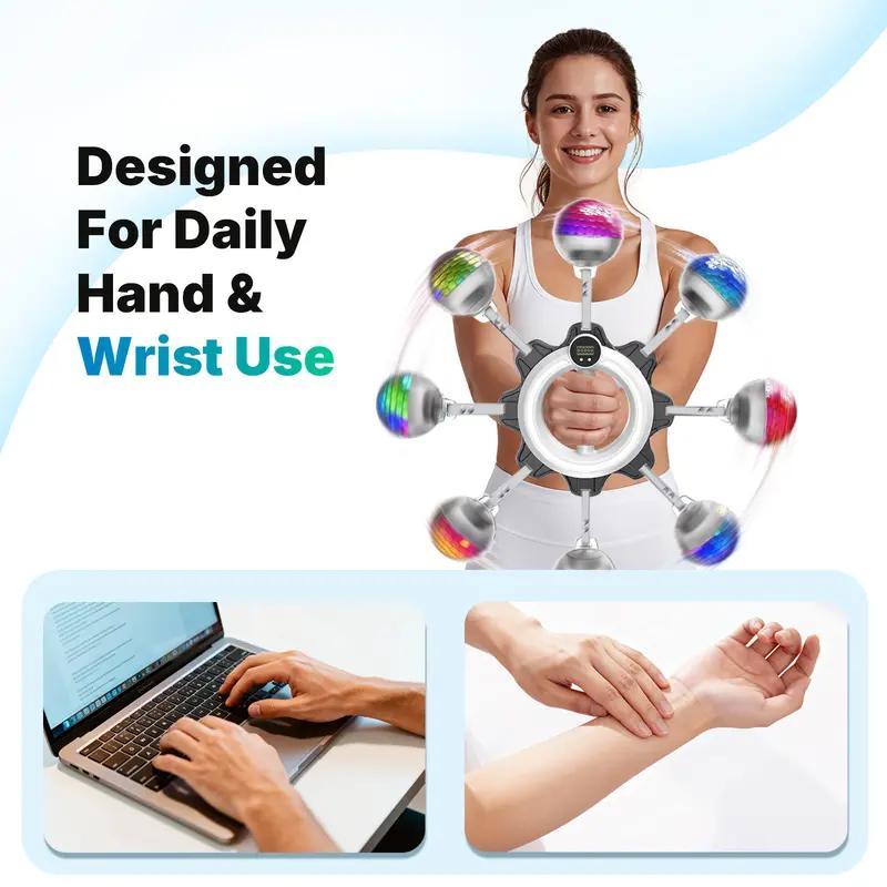 Grip Strengthener for Men and Women, Chest and Arm Trainer, 360° Rotating Wrist & Forearm Trainer,Upper Body Strength Tool for Arms Shoulders Chest, Portable Home Gym Fitness Equipment,Hip Thrust Machine Lifting Straps Dumbbells Adjustable Dumbbells Waist