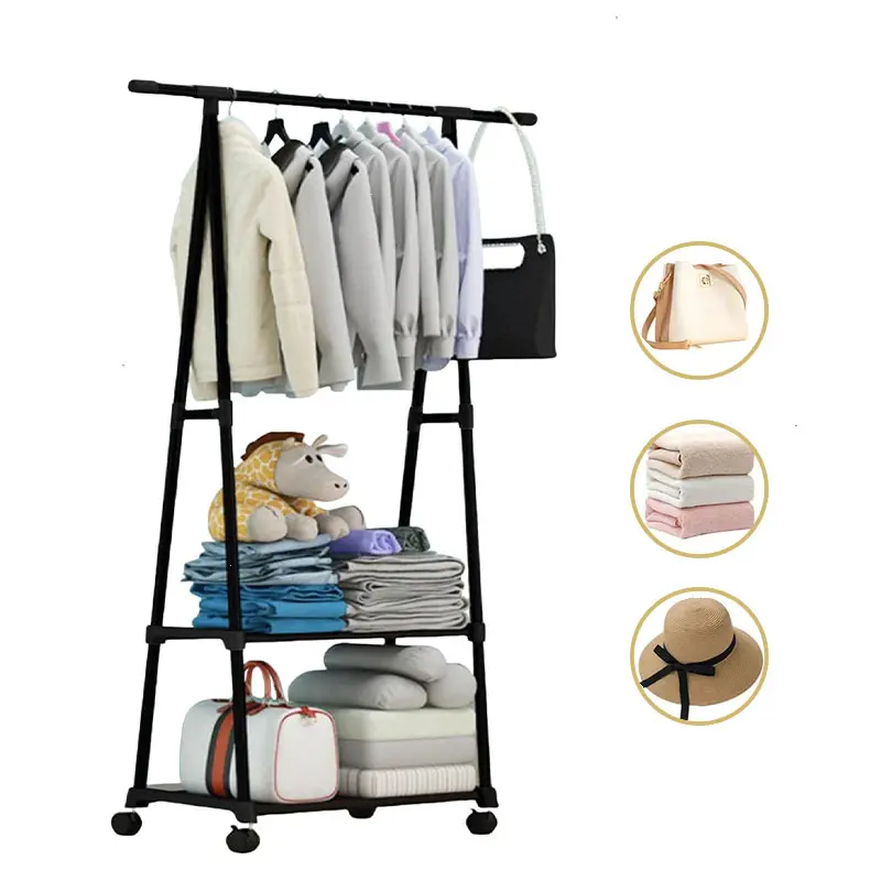 Entrance Coat Rack Furniture Freestanding Modern Design with 3-Tier Storage Shelves,Four Colors are Available,Easy Assembly,for Home Organizing Clothes,Hats and Scarves,Entryway Multifunctional Coat Rack