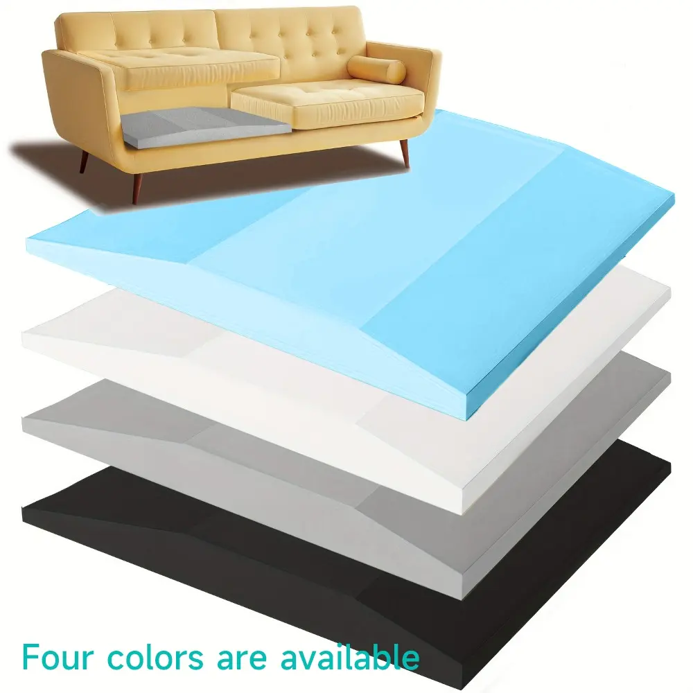 1/2/3 Pcs High Density Foam Seat Cushion Support Couch Seat Pad 20x20 Inch 50×50cm for Sagging Sofa Repair Armchair Replacement，Available Black & Gray & White & Blue Soft Padded Cushion