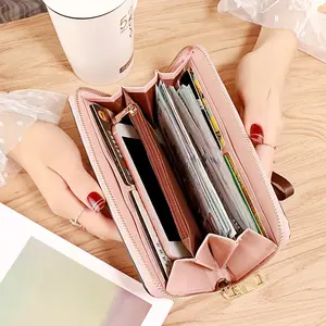Fashion Female Wallet PU Leather Long Purse Black/pink/blue/green/gray Famous Brand Designer Wallet Women Quality Female Purse