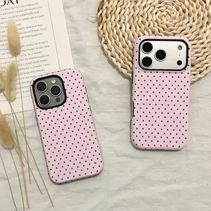 Polka Dot Phone Case for iPhone 17/16/15/14/13/12 Pro Max, Samsung Galaxy S25/s24/s23/s22 Ultra Series, Cute Design