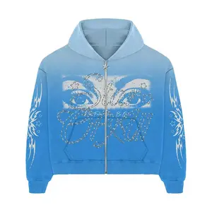 Y2K Harajuku Hoodie Men's & Women's Gothic Zip-Up Sweatshirt with American Letter Print Loose Fit Unisex Streetwear Jacket for Autumn Winter Casual and Trendy Style Aesthetics Baggy Polyester Blend Cartoon Print Closure Zipper coz