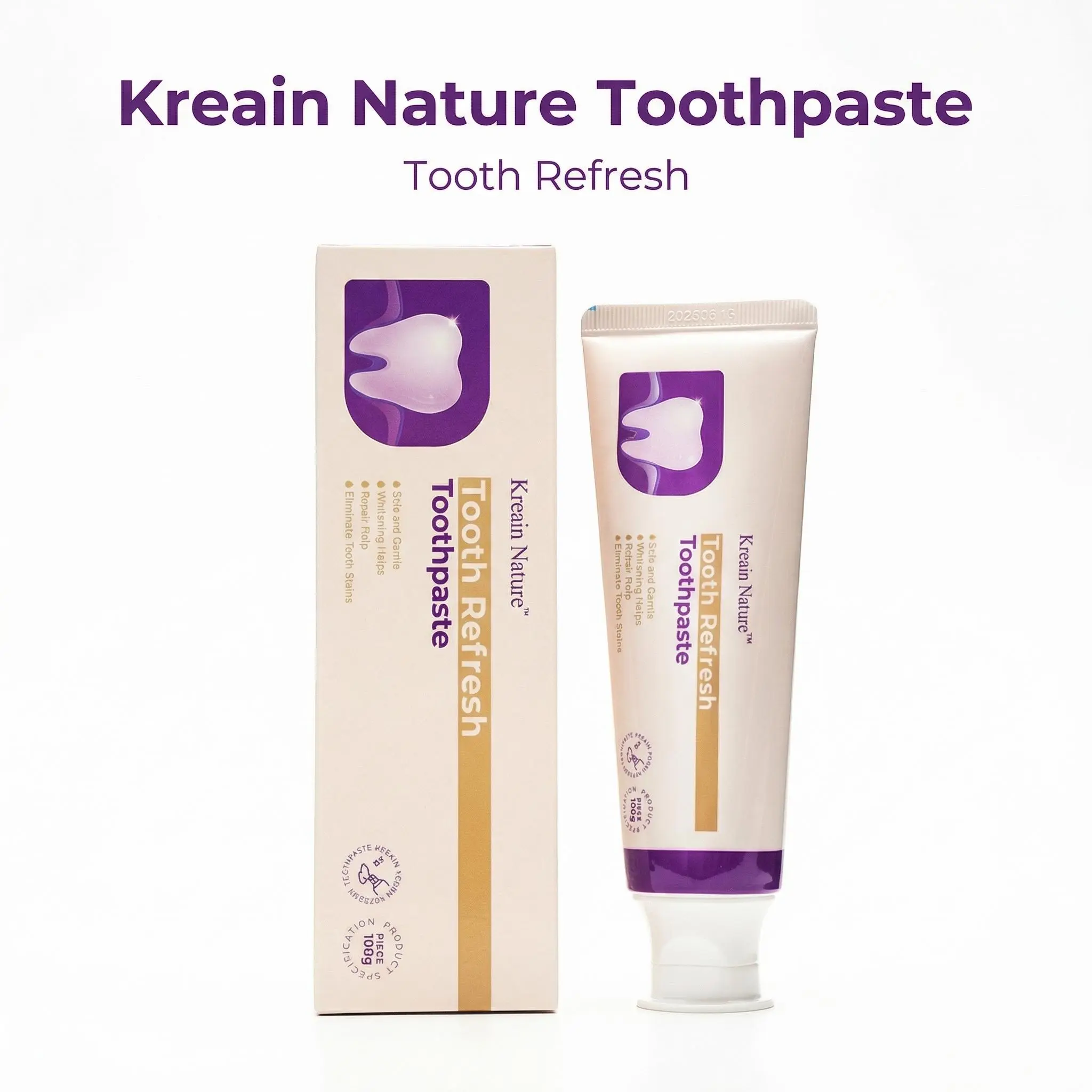 Toothpaste, Natural Mild Oral Care Toothpaste for Daily Teeth Brushing, Fresh Breath, Tooth Loss Prevention, Enamel Whitening & Dental Mouth Care, Teeth Brushing Toothpastes, Dental Care Toothpastes summervibes