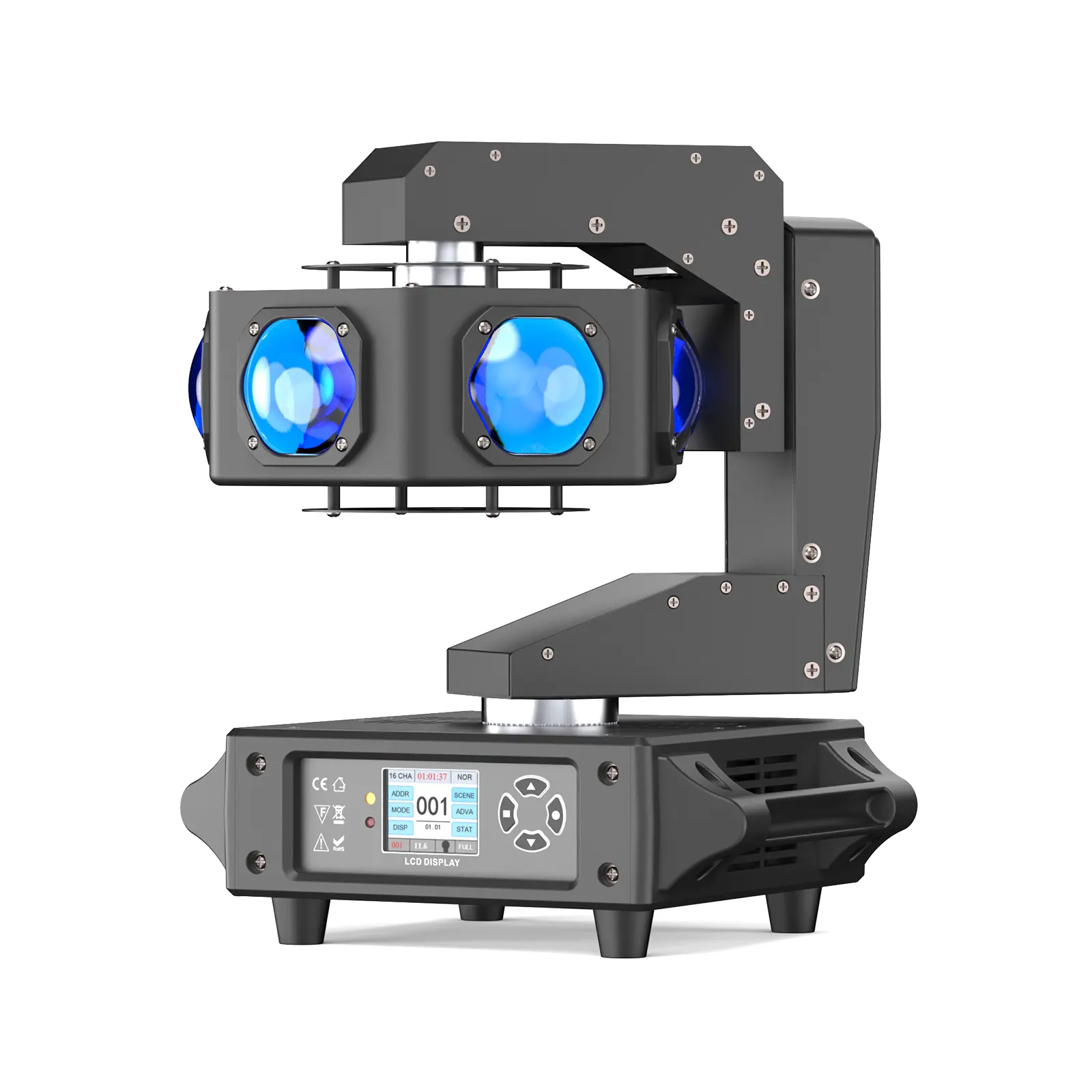 UKING 240W Beam Moving Head Light  6×40W RGBW LEDs with 360° Infinite Z Axis Rotation Professional DJ Stage Lighting Perfect for Theaters Concerts Bars Discos christmas Wedding holiday