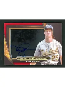 2023 Topps PP-MM Mark McGwire Pentamerous Penmanship 1/1 Oakland Athletics Auto