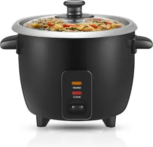 Electric Rice Cooker with Automatic Keep Warm Makes Soups, Stews, Grains, Hot Cereals, 6 Cups Cooked (3 Cups Uncooked)