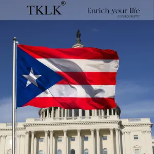 Puerto Rico Flag Hanging Polyester Banner, Puerto Rican National Flag for Indoor Outdoor Wall Porch Decoration, Show Your Boricua Pride,summervibes