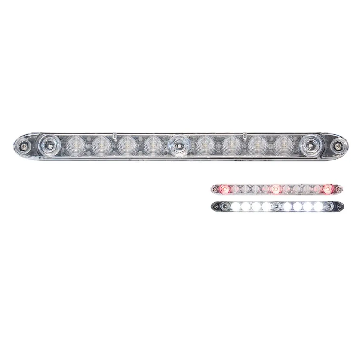 Automotive Indicator Light Combo - Over 80" Polycarbonate Unit, 15"L High-Output Red LED ID Bar, Surface-Mount White LED Load Ramp Area Lighting