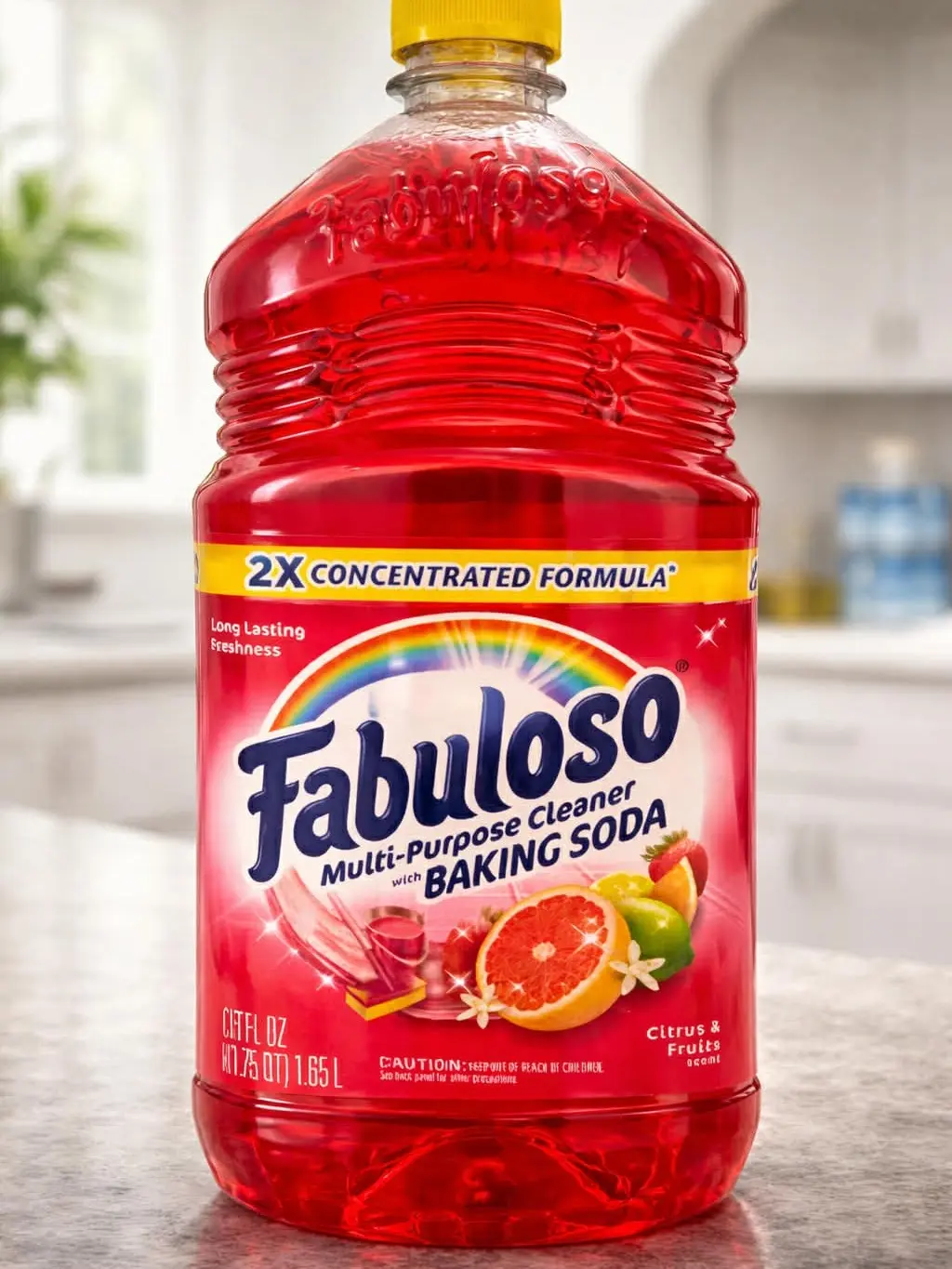 Fabuloso Multi-Purpose Cleaner with Baking Soda Citrus & Fruits Scent 56fl oz 1.75QT 1.65L 2X Concentrated Formula