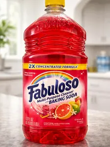 Fabuloso Multi-Purpose Cleaner with Baking Soda Citrus & Fruits Scent 56fl oz 1.75QT 1.65L 2X Concentrated Formula
