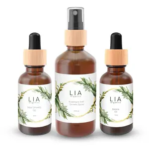 LIA Organics Triple Strength Bundle - Hair Growth Oil, Rosemary Tonic & Batana Oil - 3 Bottles for Haircare and Wellness - Comfort Thickening Boost