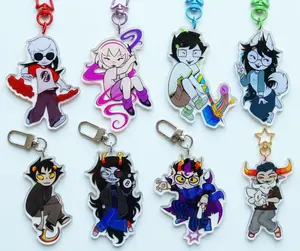 Acrylic keychain Homestuck! Angel and Carapace keychain! Birthday gift or souvenir for friends.