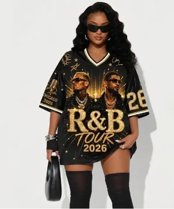 R&B Tour One Legend Jersey — Glitter & Bling Edition - Personalized 3D Sleeveless Vintage Sports Shirt, Music Lover Gift, Concert Outfit, Hip Hop Streetwear