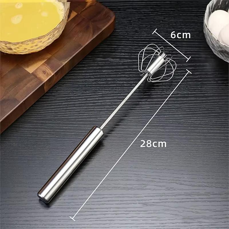 Stainless Steel Egg Whisk, Hand Push Rotary Whisk Blender, whisks for cooking, Hand Push Mixer Stirrer for Blending, Whisking, Beating & Stirring