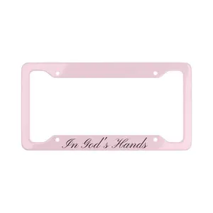 In God's Hands License Plate Frame