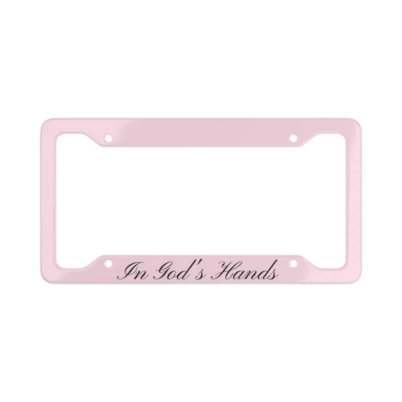 In God's Hands License Plate Frame