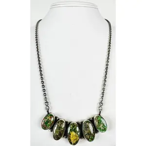 (MARKDOWN ALERT‼️) DAVE SKEETS SONORAN GOLD TURQUOISE NECKLACE 22" (MW19)