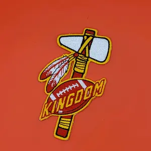 Kansas City Tamahawk Football Kingdom Embroidered 4" Iron-On Patch