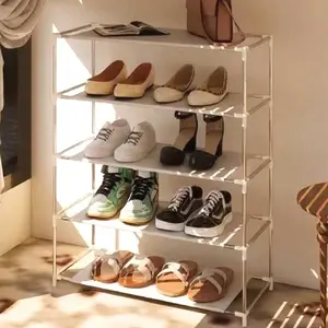A Space-Saving, Multi-Tiered Shoe Rack; Durable Shoe Storage Suitable For Homes, Hallways, And Dormitories.