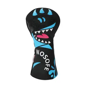 1 Golf Club Cover,Featuring a playful shark design embroidery,Provides all-around protection for your club,Fits 460cc clubs,Available in 3 colors,Golf driver head cover