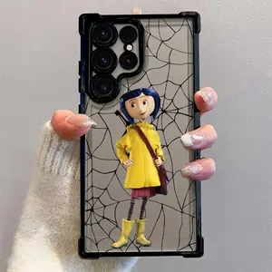 Cartoon C-CoralinesPhone Case Protective Suitable for Samsung Galaxy S26 S25 S24 A57 A37 A07 A26 A36 A55 A35 A06 A16 A05 A14 A24 A34 A54 A15 A05S A25 A04e A04 S23 S22 S21 FE Ultra Plus Edge 4G 5G Anti Fall Transparent Soft Back Cover
