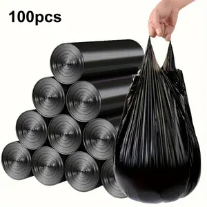 Thickened Black Garbage Bags - Portable, Leakproof & Privacy Protecting for Home, Car & Office