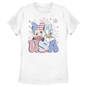 Mickey & Friends Minnie and Daisy American Duo Womens T Shirt