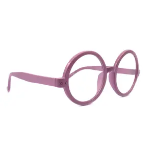 NY Fifth Avenue Zelda Premium Big True Round Vintage Reading Glasses Light Purple X Large Eye Oversize Full Frame Clear Lens