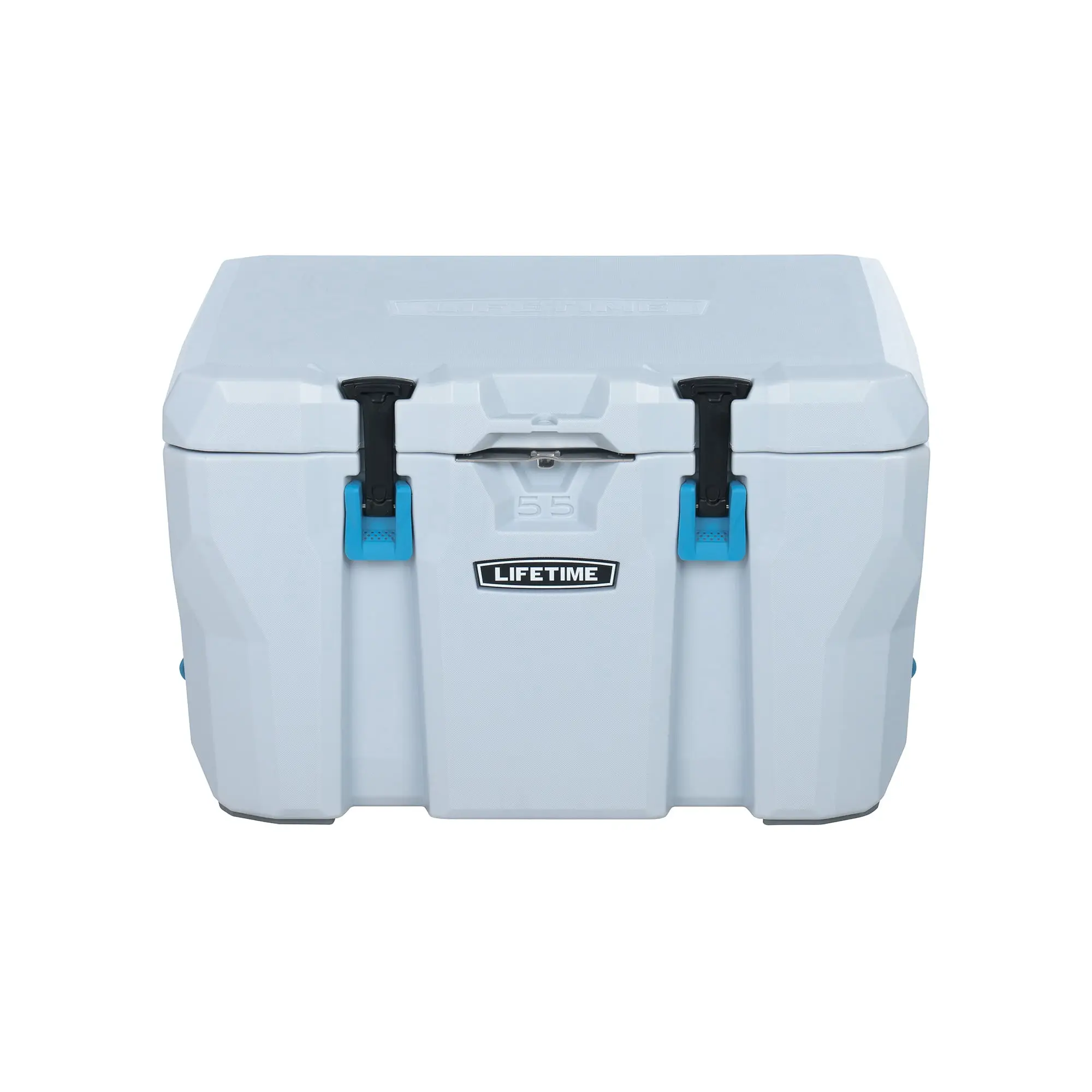 Lifetime 55qt Bear-Resistant Camping Cooler, Premium High Performance, Ice Retention, Hard Cooler, 60 Can Capacity, Light Gray