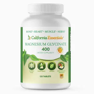 California Essentials Magnesium Glycinate 120 Tablets High Absorption Daily Wellness Support Vitamin