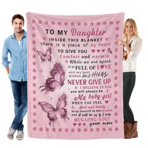 Daughter Gifts from Mom, Daughter Birthday Gifts, Birthday Gift for Daughters, Soft Daughters Blanket 60" x 50"